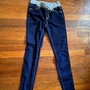 Blue dark wash justice jeans